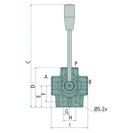 ZAWÓR HYDRAULICZNY KULOWY 3 DROGOWY 3/8 OTWARTY 60L